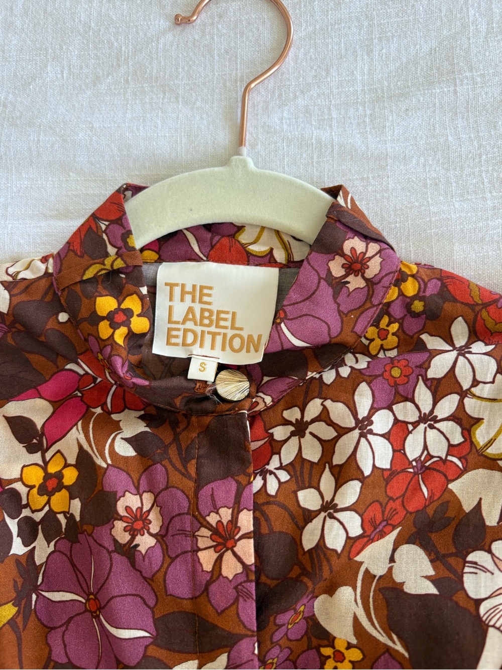 The Label Celeste Blouse in Prune (print) - Picture 12 of 15